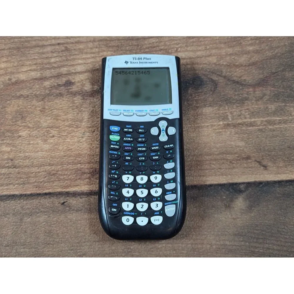 Texas Instruments Ti 84 Plus Graphing Calculator -Screen‎ Damage No cover WORKS